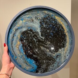 Blue and Black tray/platter/charcuterie board